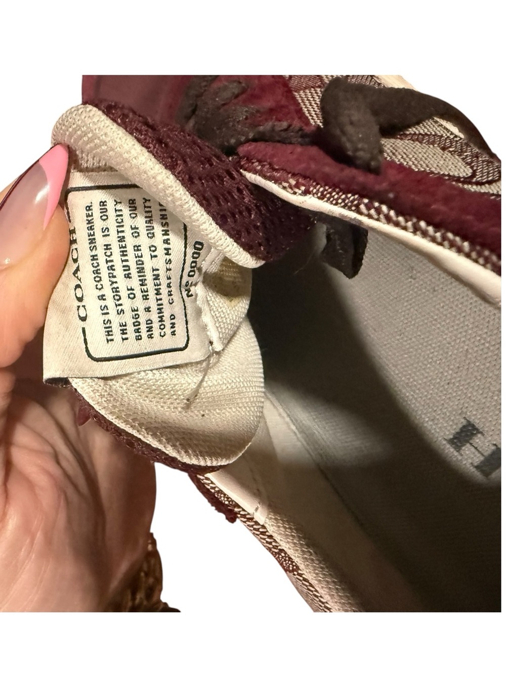 Coach CitySole Court Sneaker Burgundy Signature Jacquard Platform Sneakers 10B - Picture 7 of 10